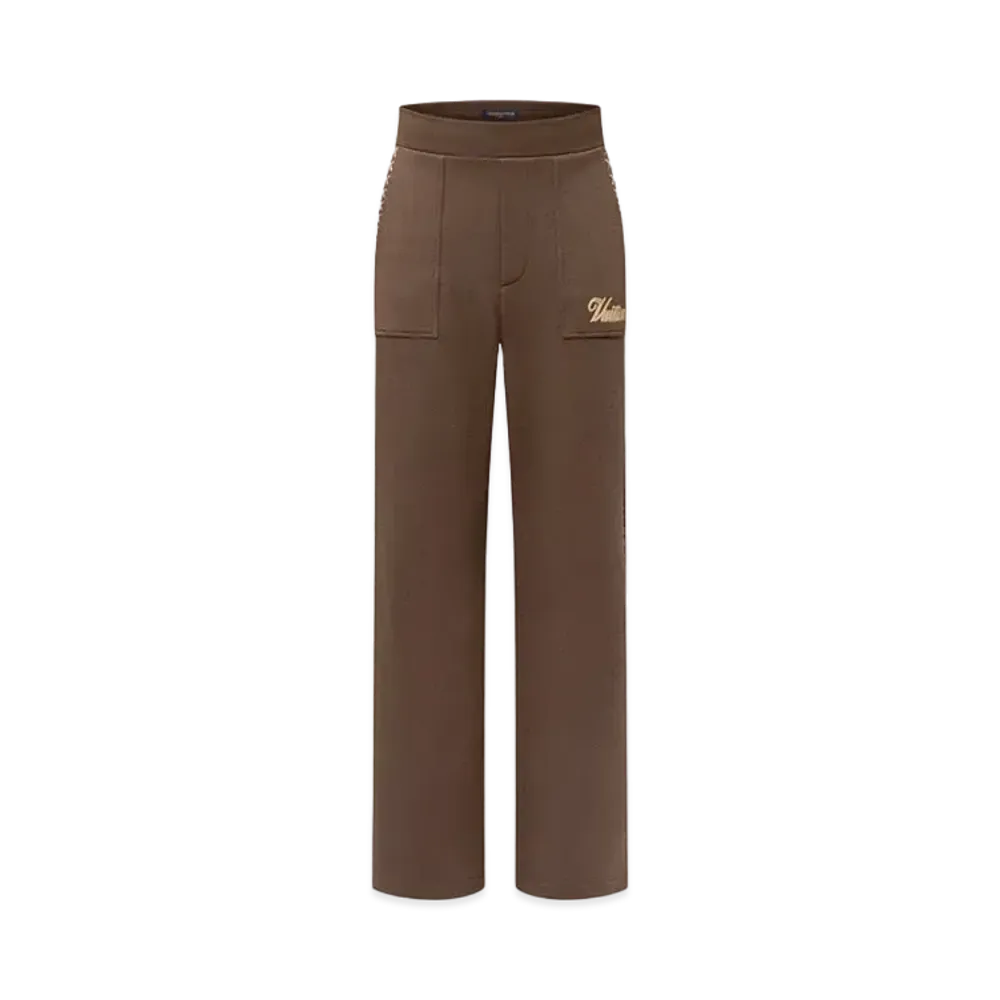 Tyler, The Creator x Louis Vuitton Embroidered Cotton Drawstring Pants "Chocolate Plum"
