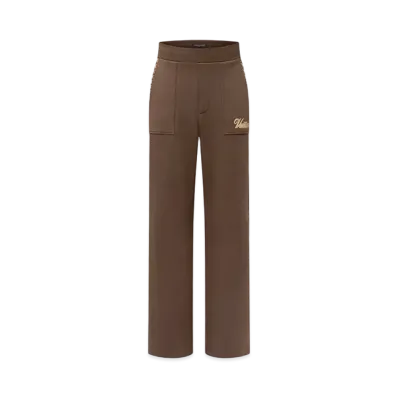 Tyler, The Creator x Louis Vuitton Embroidered Cotton Drawstring Pants "Chocolate Plum"