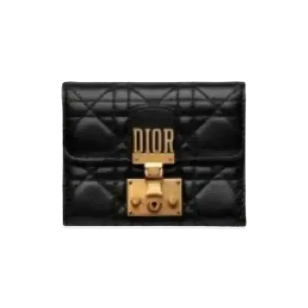 Dior Dioladict Lambskin Wallet "Black"
