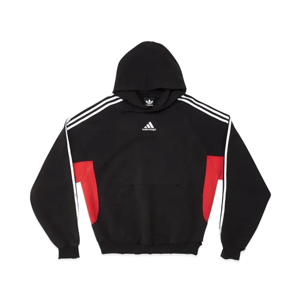 adidas BALENCIAGA Women's Hoodie Small Fit "Black/Red"