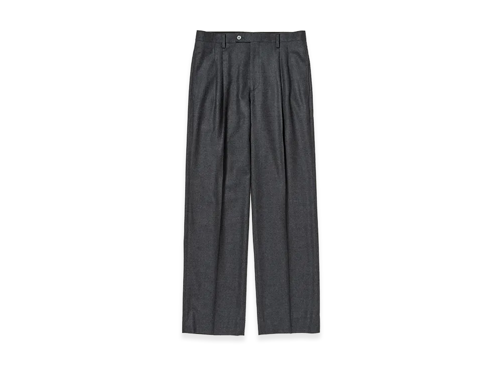 AURALEE Super Light Wool Two-Tuck Slacks "Top Charcoal"