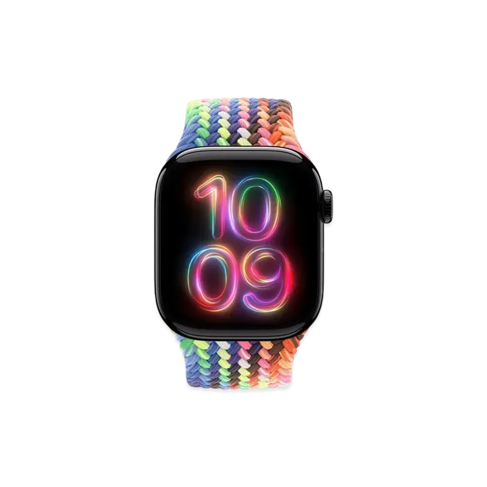 Apple Watch Series 10 GPS Model Jet Black Aluminiumcase Textile Braided Solo Loop "Pride Edition"