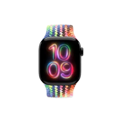 Apple Watch Series 10 GPS Model Jet Black Aluminiumcase Textile Braided Solo Loop "Pride Edition"