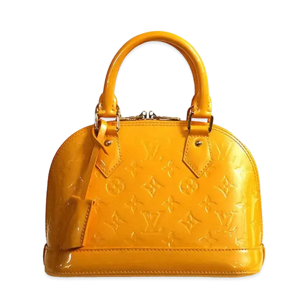 Louis Vuitton Alma BB Monogram Vernis "Jaune Passion"