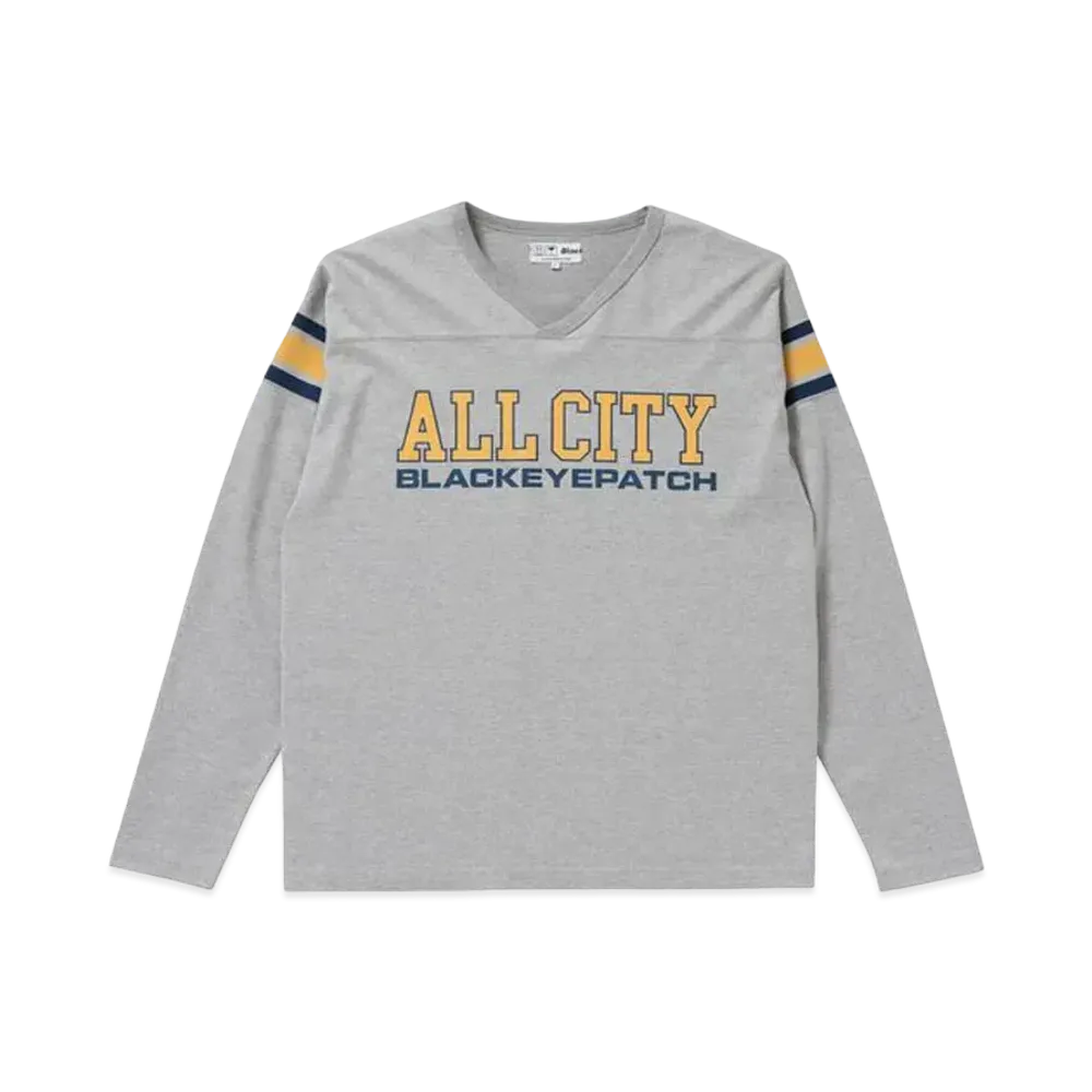BlackEyePatch ALL CITY FOOTBALL HEAVY-WEIGHT TEE "H.Gray"