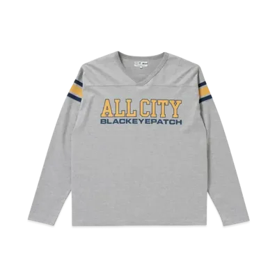 BlackEyePatch ALL CITY FOOTBALL HEAVY-WEIGHT TEE "H.Gray"