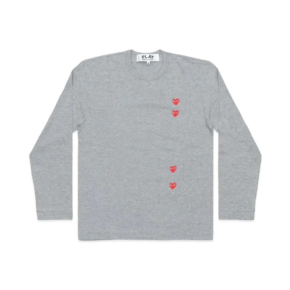 PLAY COMME des GARCONS Unisex Printed T-Shirt AX-T339-051 "Top Gray"