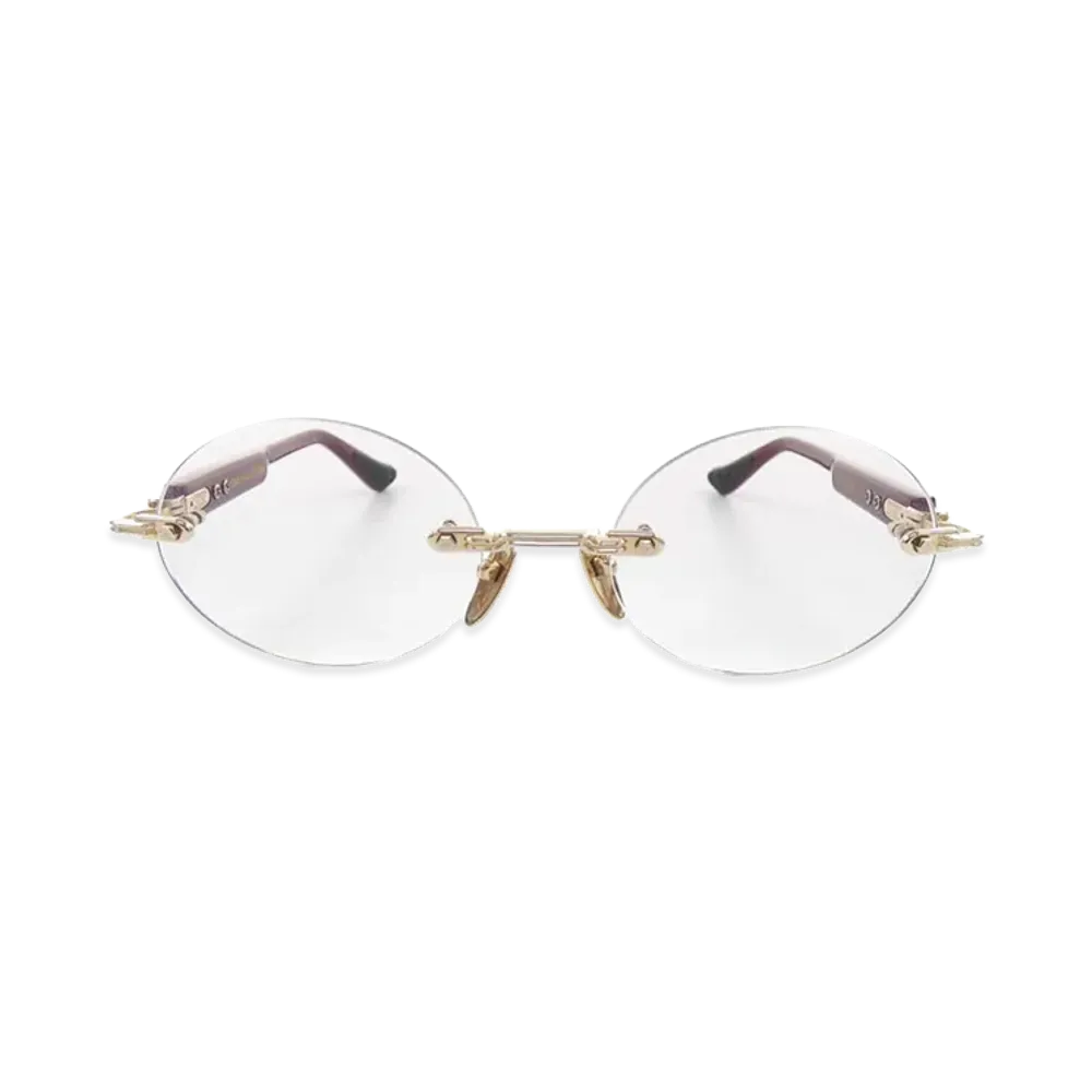 Chrome Hearts Chrome Hearts Deep III Optical Glasses "Red/Gold"