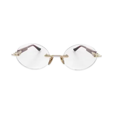 Chrome Hearts Chrome Hearts Deep III Optical Glasses "Red/Gold"
