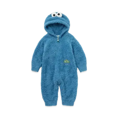 GELATO PIQUE x Sesame Street Baby Cookie Monster Rompers "Blue"