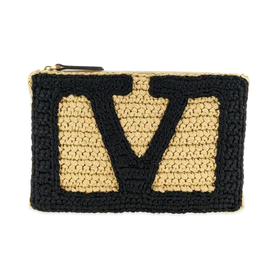 Valentino Garavani Women's 'vivasuperstarcrochet'm Clutch Bag "Beige"