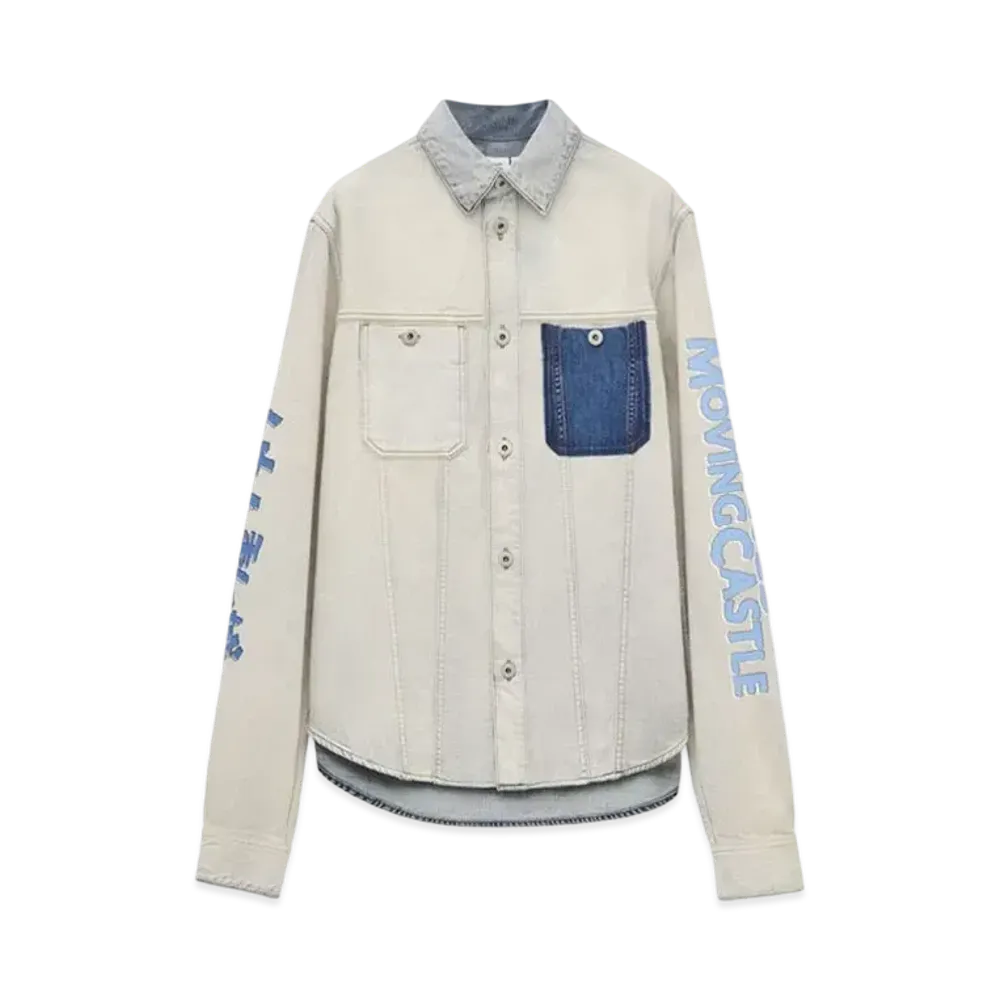 LOEWE x Howl's Moving Castle Moving Castle Overshirt In Denim "Indigo Blue"