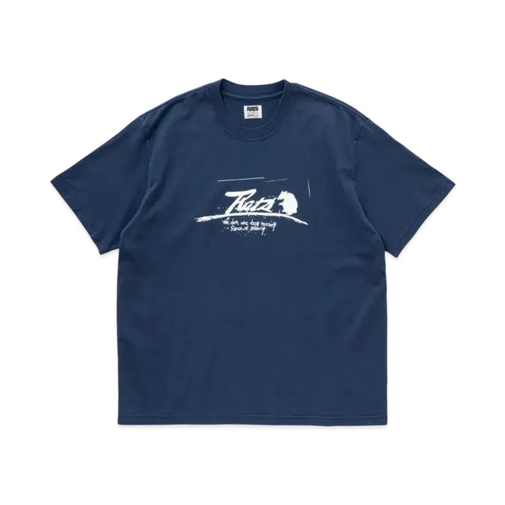 RATS Script Logo Way Of Life Tee "Navy"