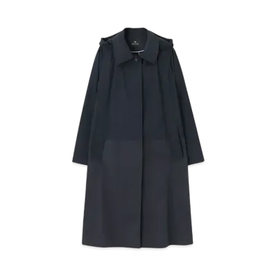 Paul Smith Women's Taffeta Long Coat "Navy"