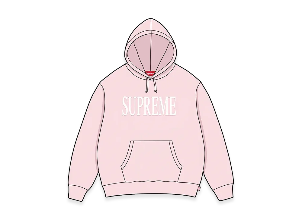 Supreme Capital Hooded Sweatshirt "Pale Pink"