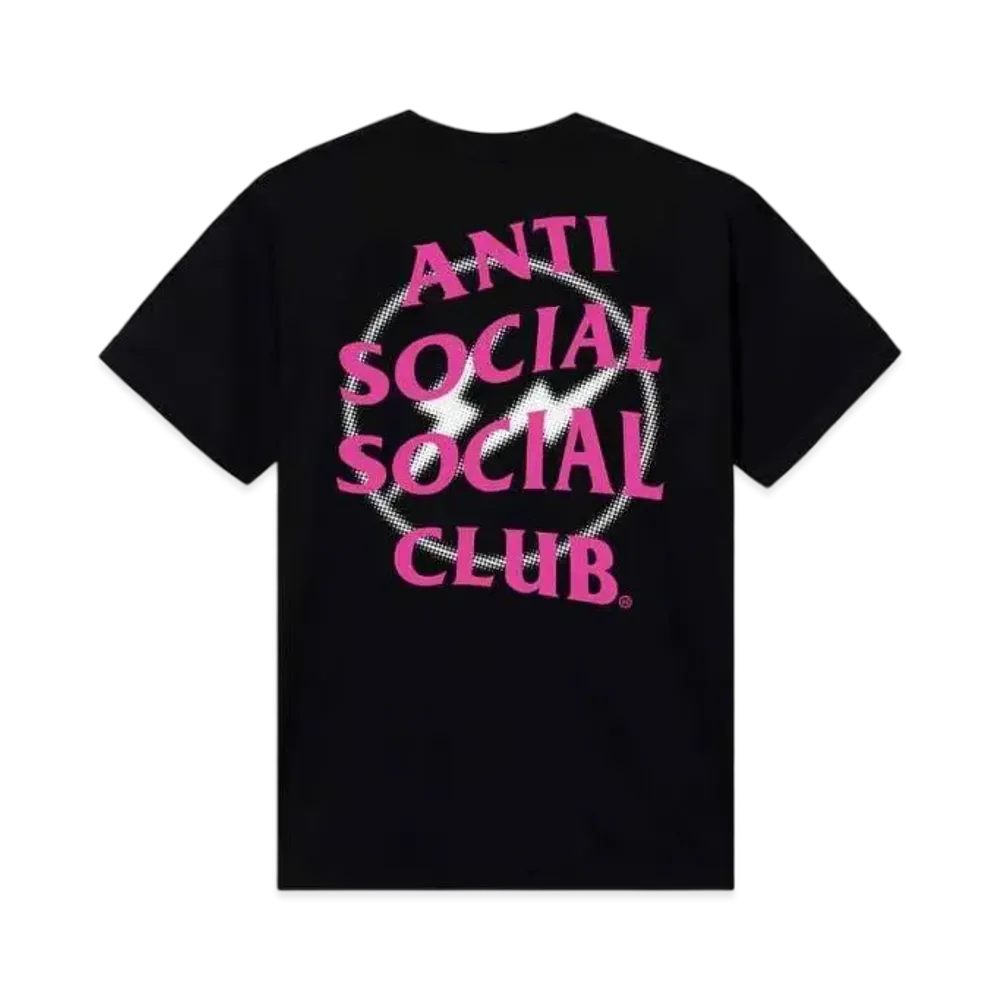 ANTI SOCIAL SOCIAL CLUB x FRAGMENT Half Tone Logo Tee "Black Pink"