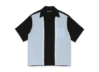 WACKO MARIA Switching 50's Open Collar Shirt "Light Blue"