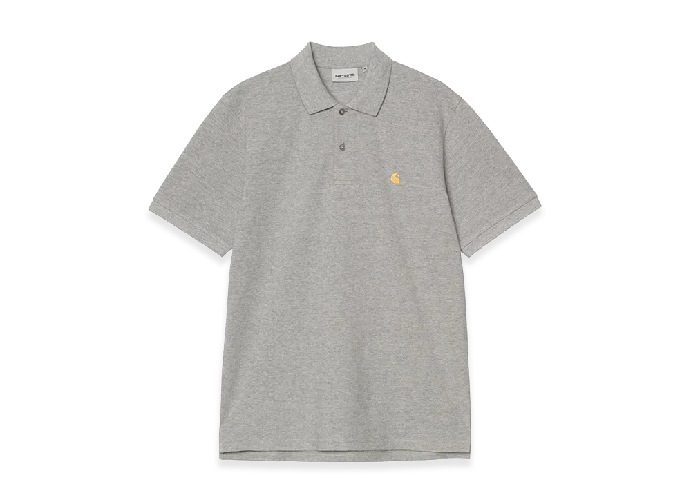 Carhartt WIP S/S Chase Pique Polo "Grey Heather/Gold"