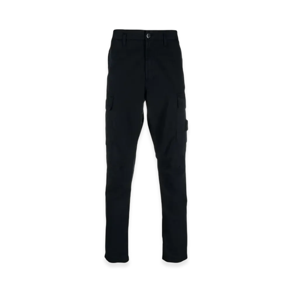 Stone Island 32710 Stretch Cotton Gabardine Garment Dyed Cargo Trousers - 23FW "Navy Blue"