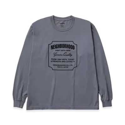 NEIGHBORHOOD NH . TEE LS-8 "Gray"