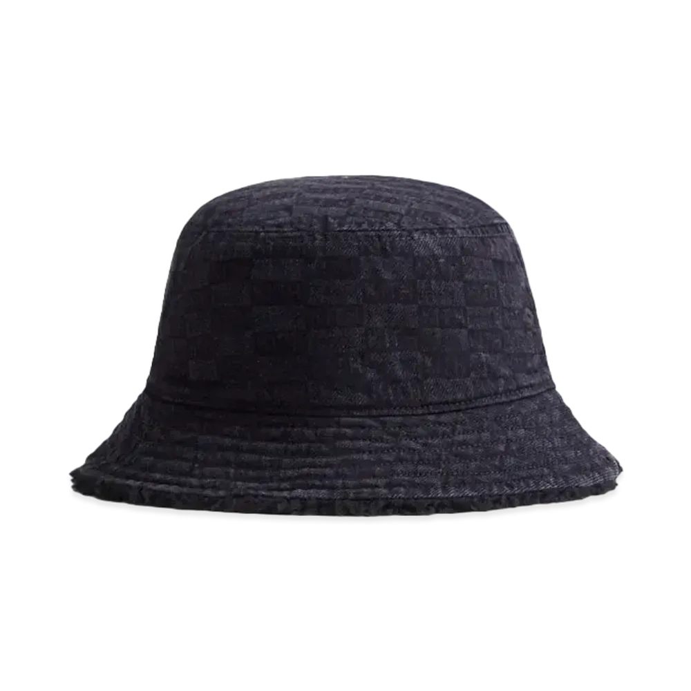 Kith Reversible Bucket Hat in Denim & Sherpa "Black"