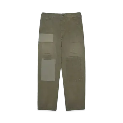 BOW WOW M47 HBT BAKER PANTS "OLIVE DRAB REPAIR AGEING"
