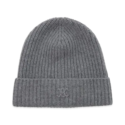 CELINE Knit Cap Beanie "Midiumgrey"