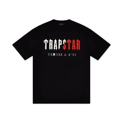 TRAPSTAR Chenille Decoded Short Set "Black/Red"