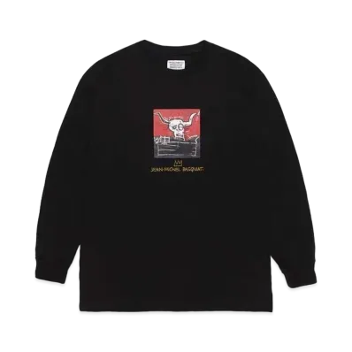 WACKO MARIA JEAN-MICHEL BASQUIAT / Long Sleeve T-Shirt "Black"