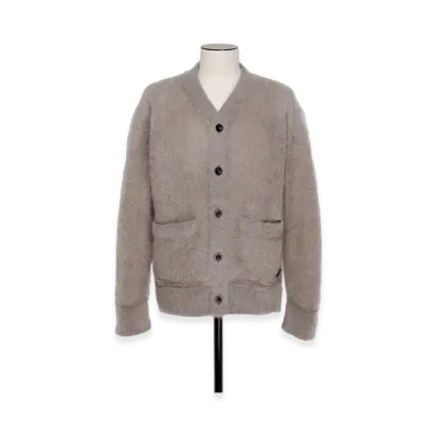 sacai S Mohair Knit Cardigan "Light Grey"