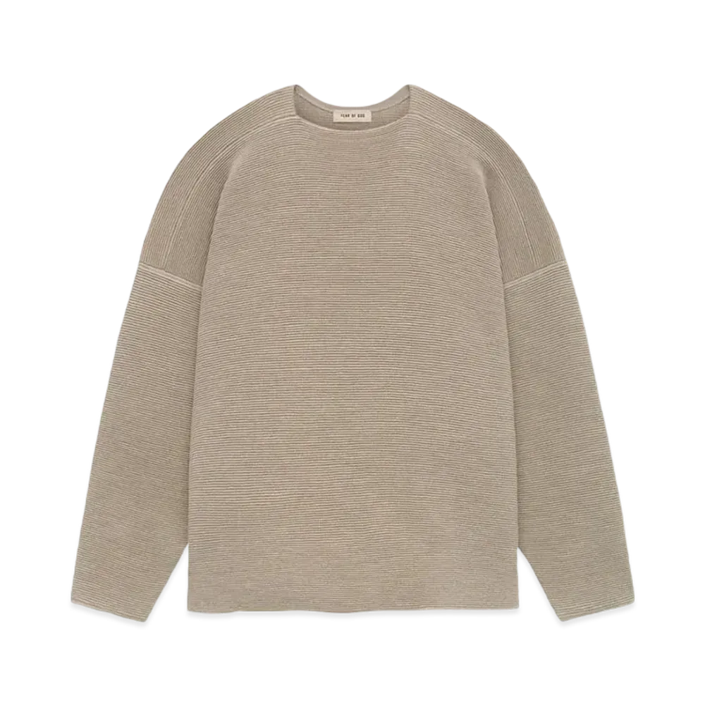 FEAR OF GOD ESSENTIALS Ottoman Straight Neck Sweater "Tan"