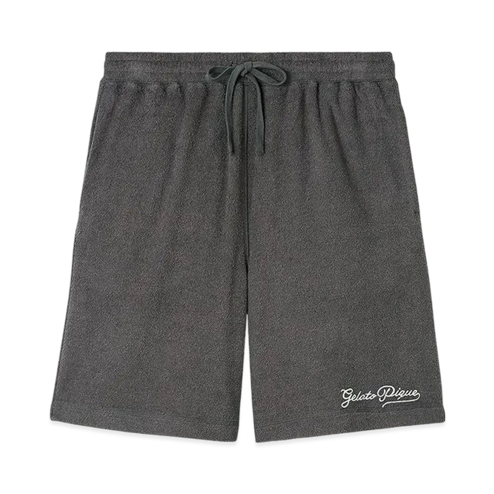 GELATO PIQUE Homme Pile Logo Embroidered Shorts "Dark Gray"