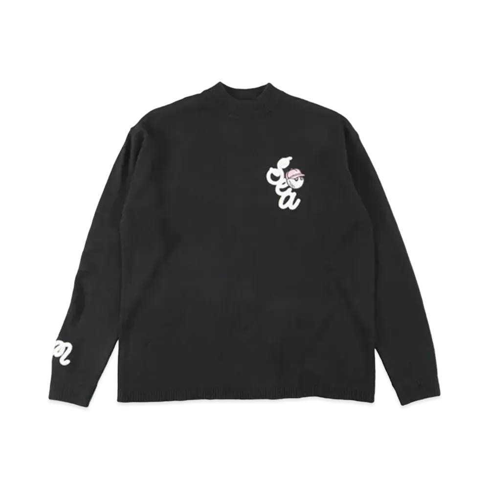WIND AND SEA x Malbon Golf Mock Neck Knit "Black"
