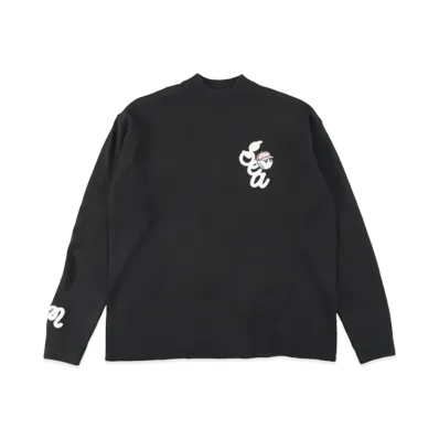 WIND AND SEA x Malbon Golf Mock Neck Knit "Black"