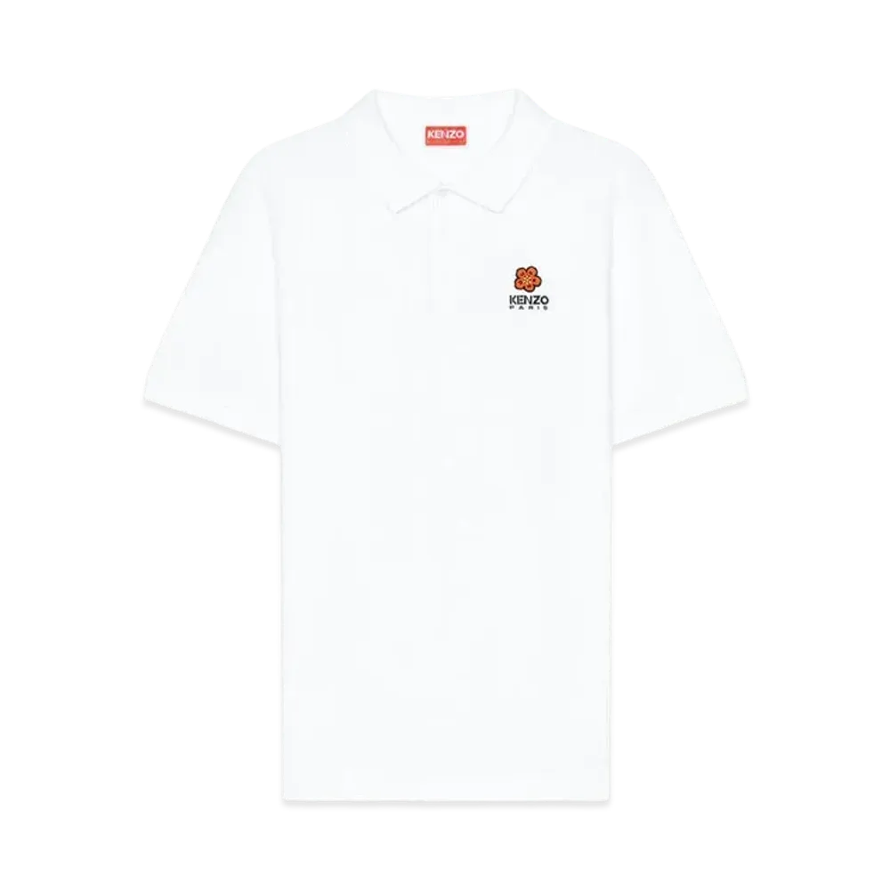 KENZO 'BOKE FLOWER' Crest Polo-shirt "White"