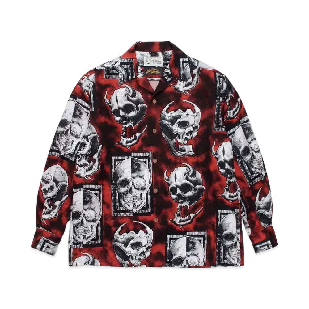 WACKO MARIA 56 TATTOO STUDIO / HAWAIIAN SHIRT "Red"