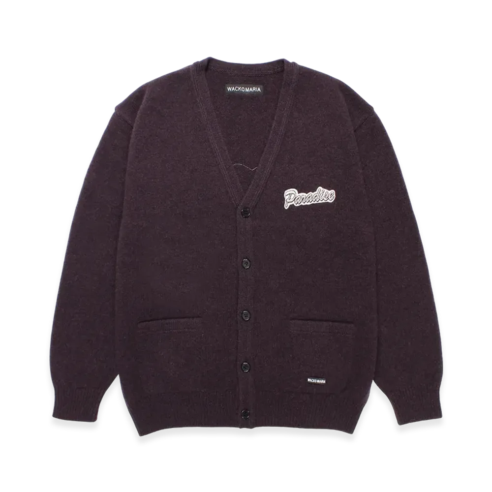 WACKO MARIA Classic Knit Cardigan "Burgundy"