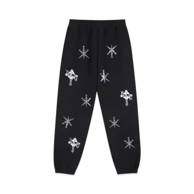 Unknown London x HCW Rhinestone Jogger "Black"
