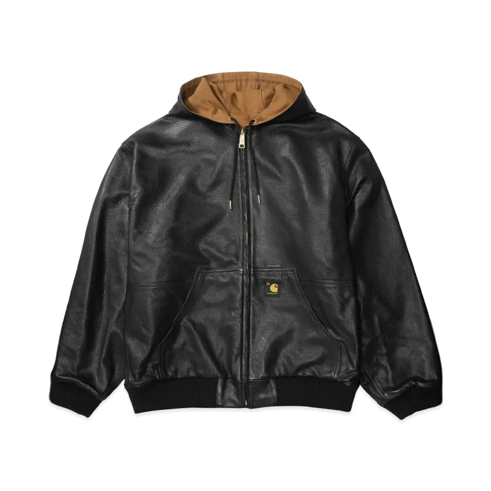 Carhartt WIP OG Active Jacket 50th Anniversary Edition Leather "Black/Hamilton Brown"