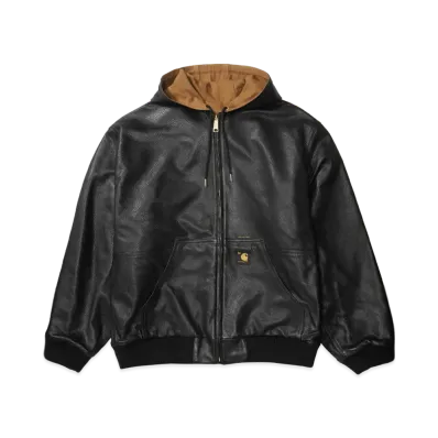 Carhartt WIP OG Active Jacket 50th Anniversary Edition Leather "Black/Hamilton Brown"