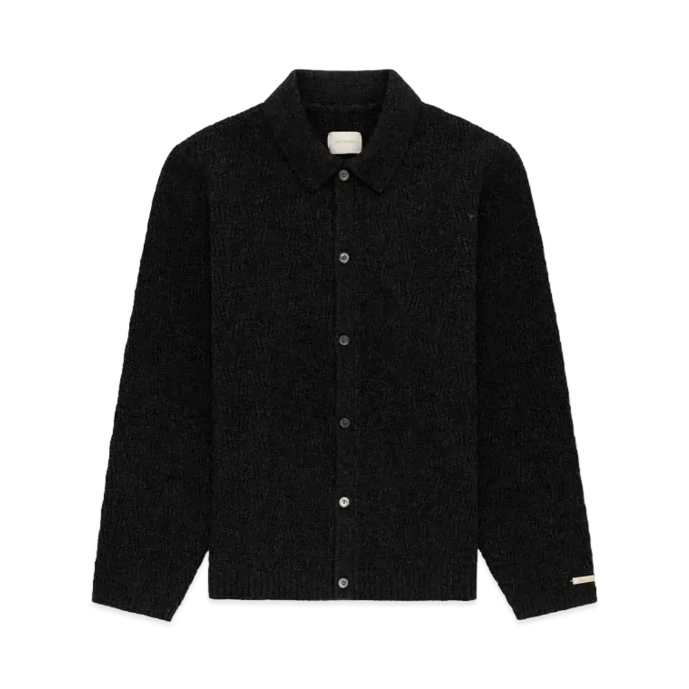 Aime Leon Dore Jacquard Polo Cardigan "Black"