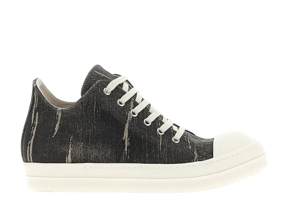 Rick Owens DRKSHDW Lido Low Sneaks "Black/Cracked/Pearl"