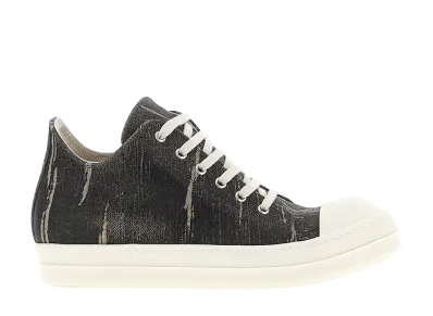 Rick Owens DRKSHDW Lido Low Sneaks "Black/Cracked/Pearl"