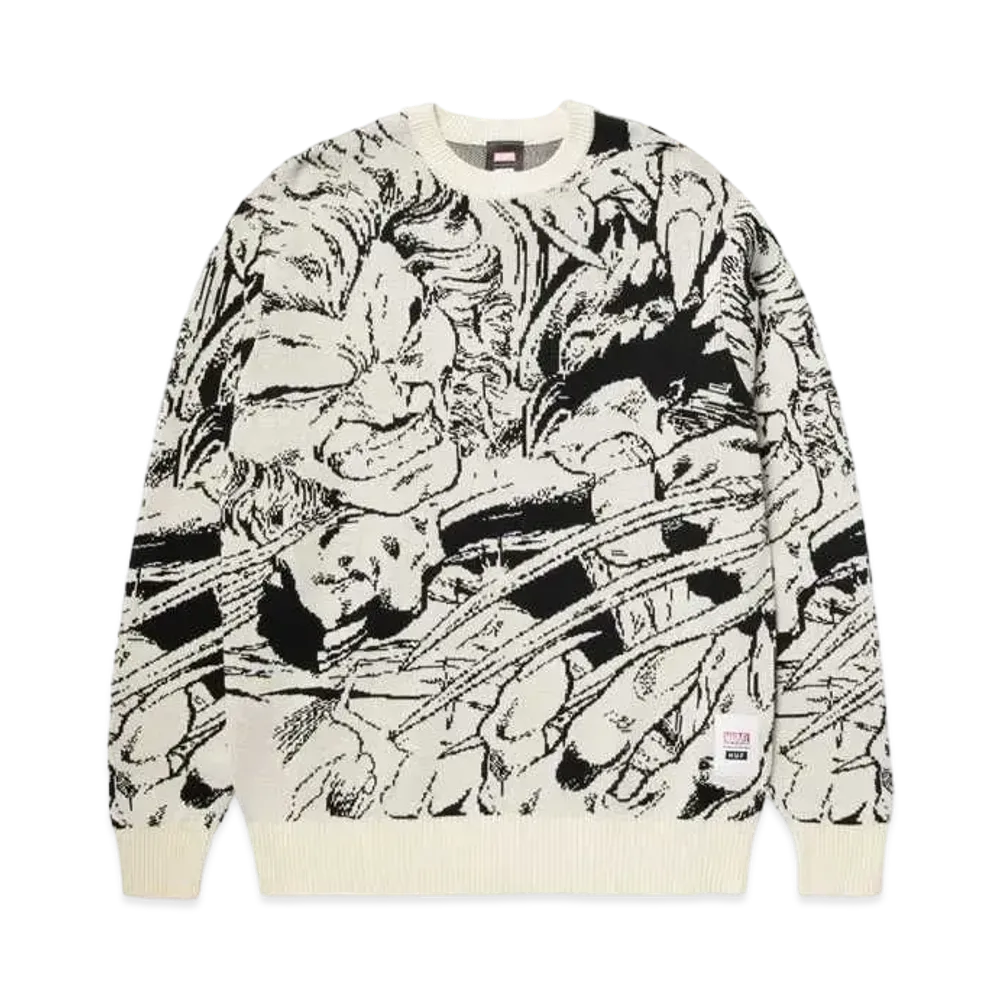 HUF x X-MEN Epic Showdown Crew Sweater "Natural"