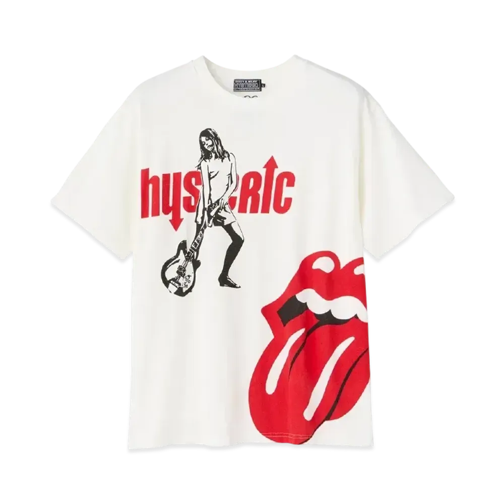 HYSTERIC GLAMOUR x THE ROLLING STONES Girl/Tongue T-Shirt "White"