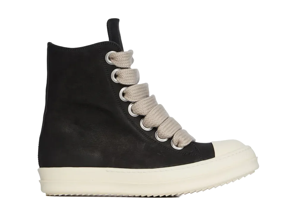Rick Owens SS26 Jumbolace Sneakers "Black/Milk"