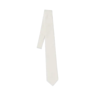 AURALEE Washed Finx Twill Tie "White"