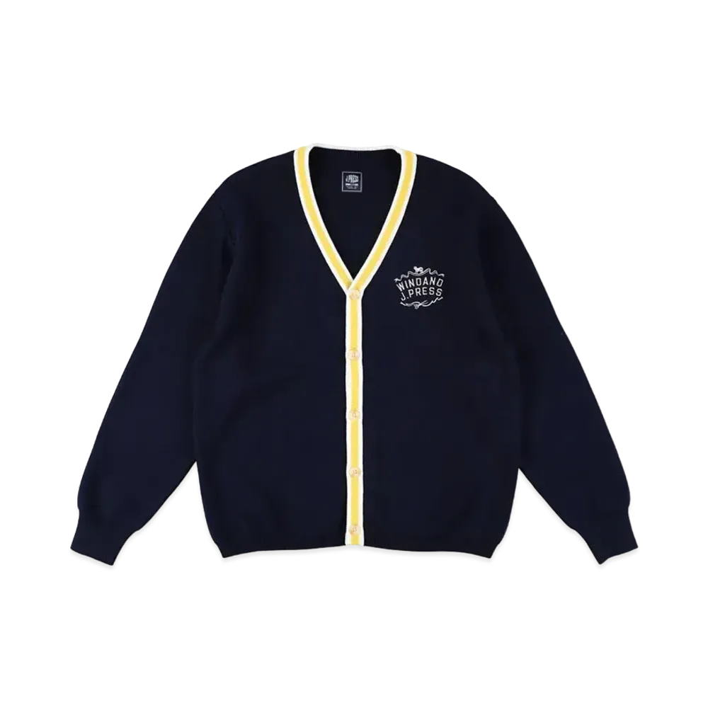 WIND AND SEA x J.PRESS ORIGINALS Knit Cardigan "Navy"