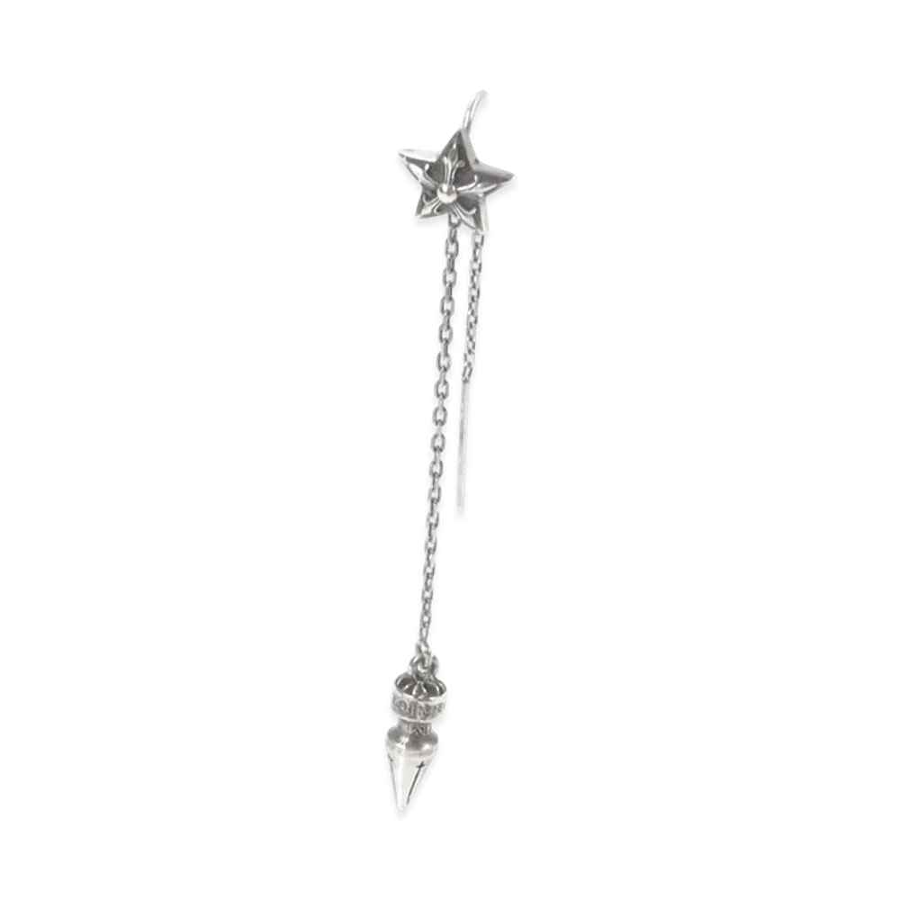 Chrome Hearts Star Spike Chain Single Earring "Silver"