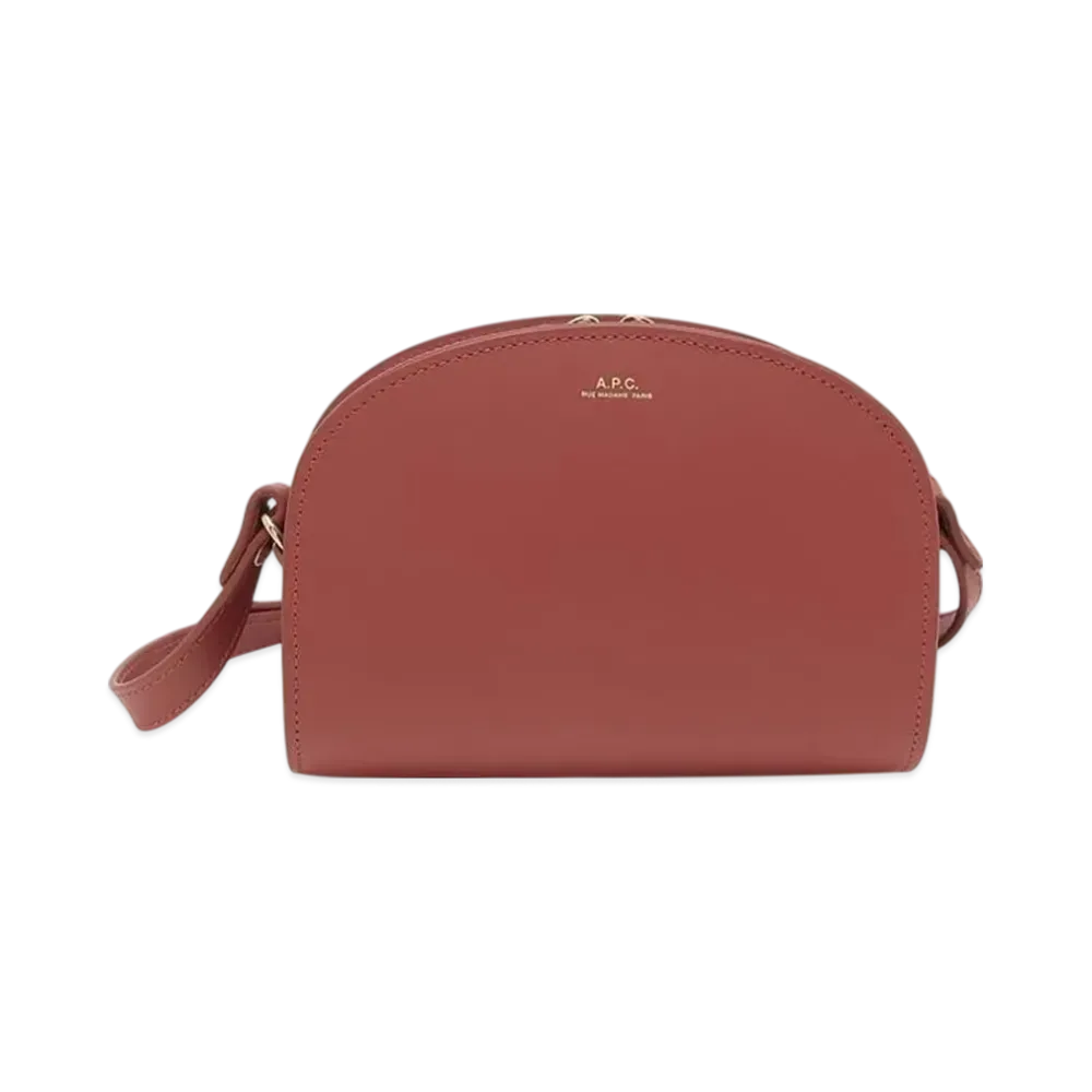 A.P.C. Sac Demi Lune Mini "Smoked Red"